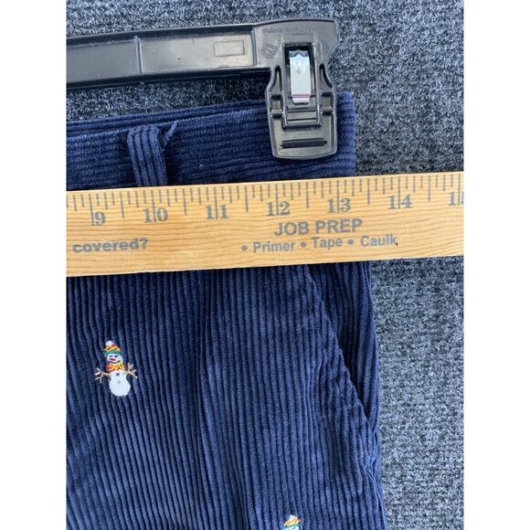 Brooks Brothers Boys Pants Corduroy Embroidered Snowmen Blue Sz 10 - Picture 10 of 16